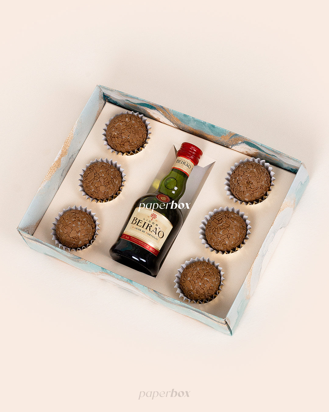 Caixa 6 Doces + Mini Garrafa - Melhor Pai - Pack 5uni