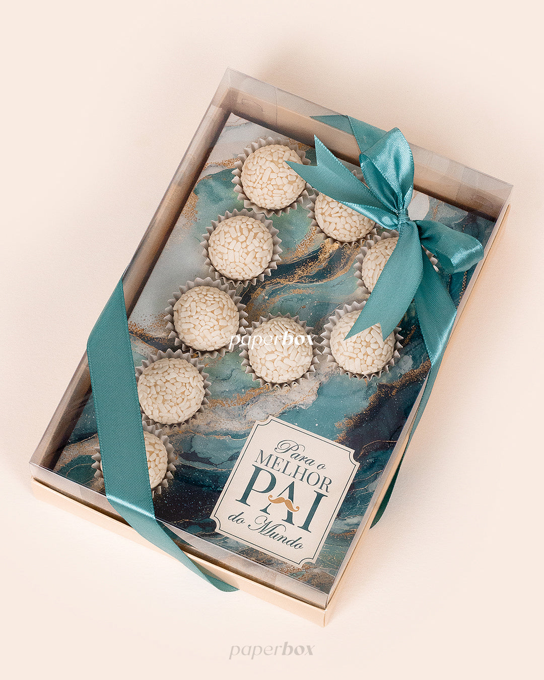 Caixa P com Palavras - 9 Doces - Melhor Pai - Pack 5uni