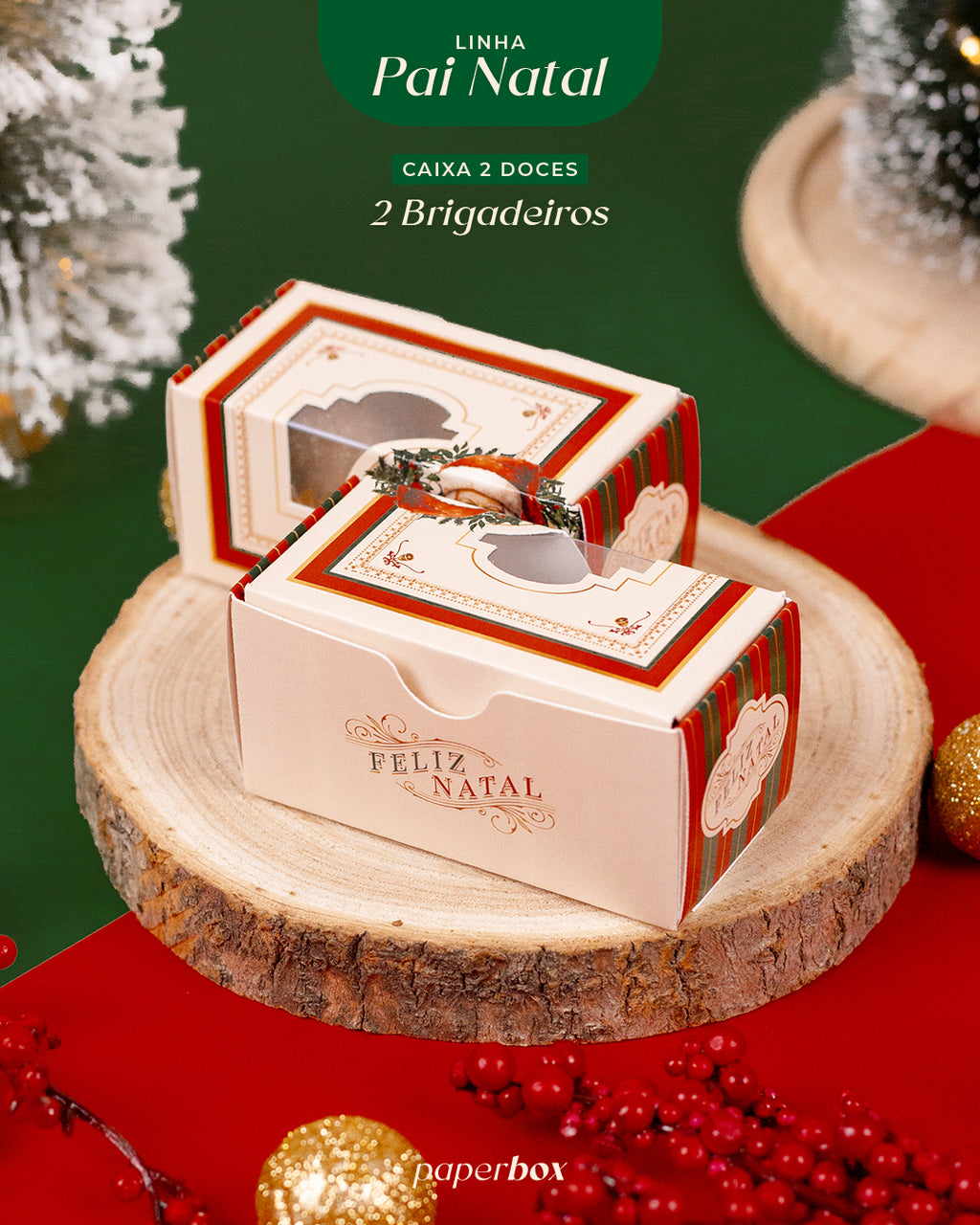 Caixa 2 Doces - Pai Natal - Pack 10uni