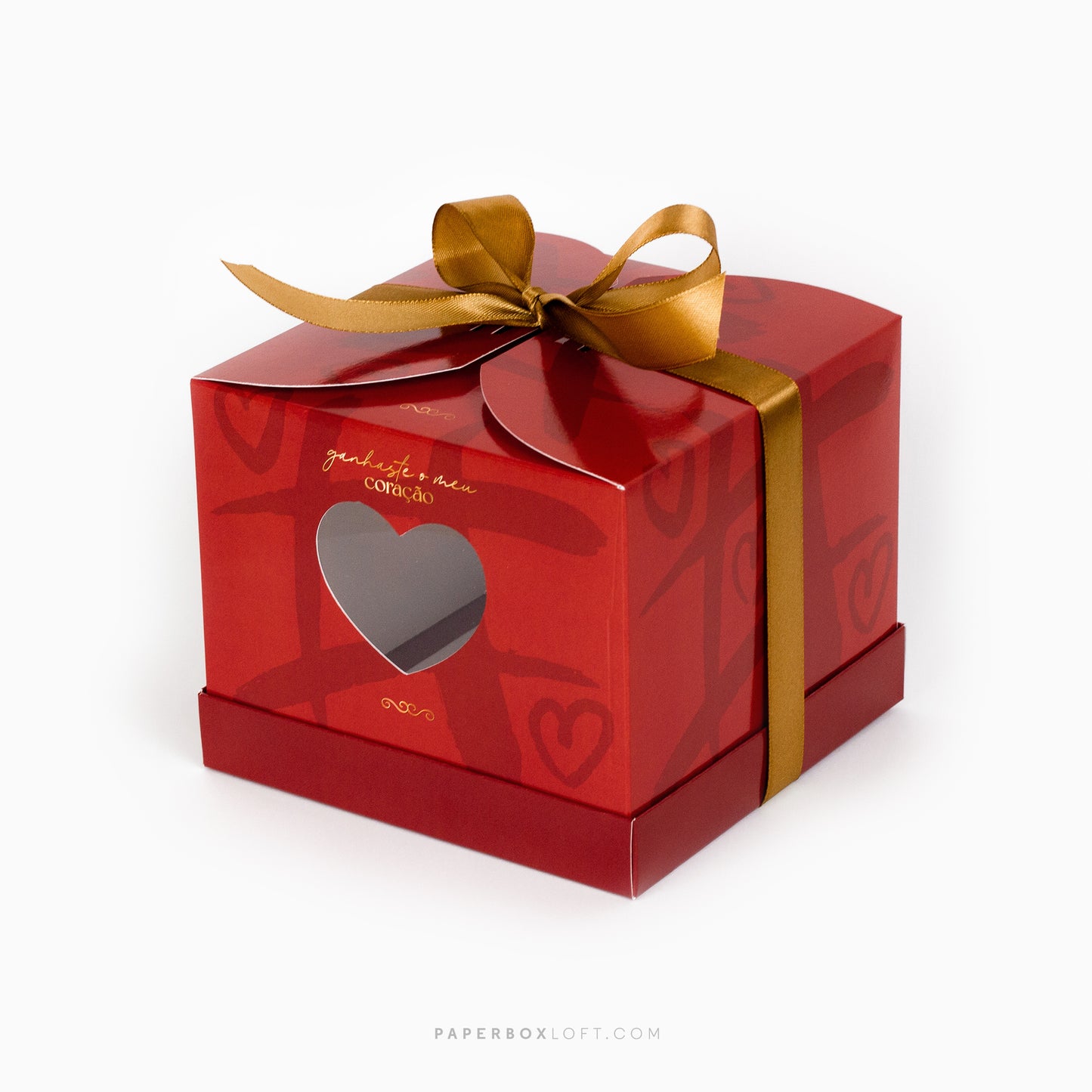 Caixa Presente para mini bolo / bentô cake - Dia dos Namorados