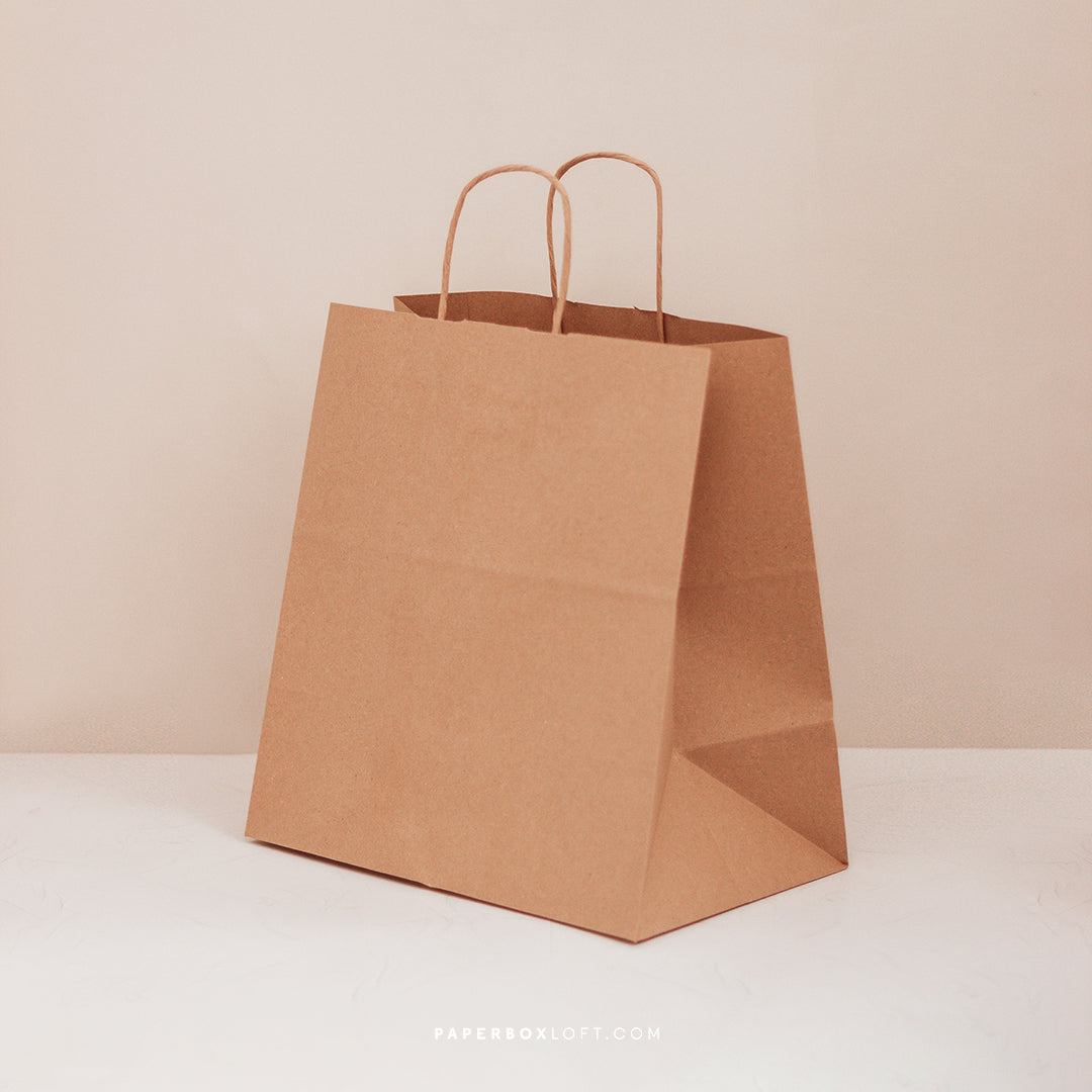 Saco Take Away com Asa Torcida - Kraft - Pack 10uni