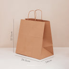 Saco Take Away com Asa Torcida - Kraft - Pack 10uni