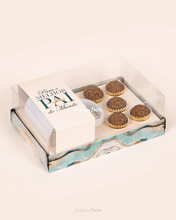 Caixa Caneca + 5 Doces - Melhor Pai - Pack 5uni