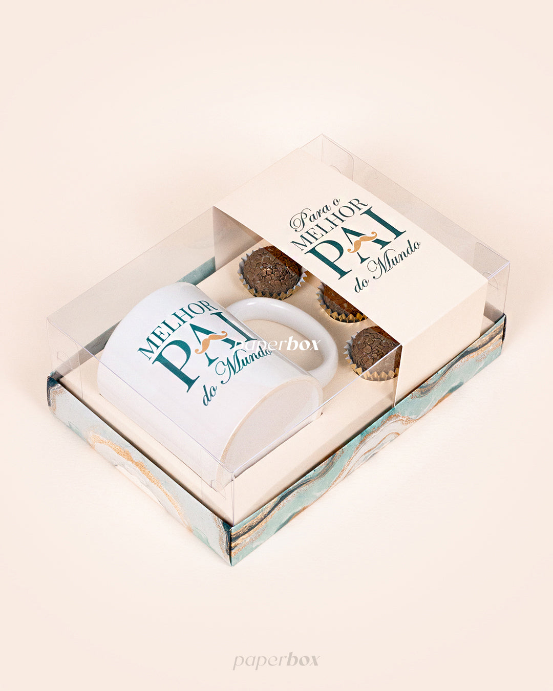 Caixa Caneca + 5 Doces - Melhor Pai - Pack 5uni