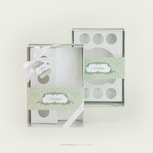 Caixa Tabuleiro / Mini Bolo - Vários Encaixes - Linha Felicidade - Pack 10 uni